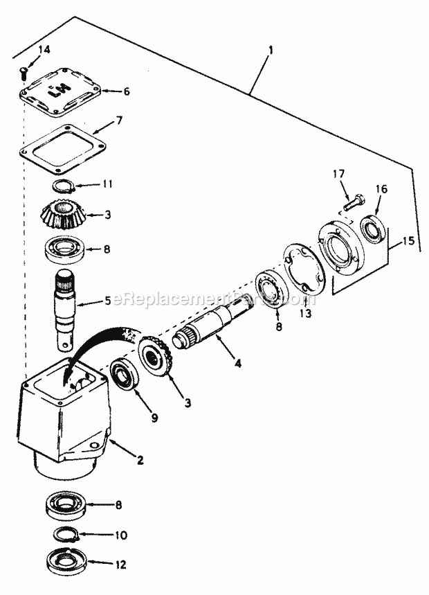 Right Angle Drive-582 Special Diagram and Parts List for 1604 2050598U, 144-582-399, 145-582-399, 142-582-3 Cub Cadet Lawn Tractor